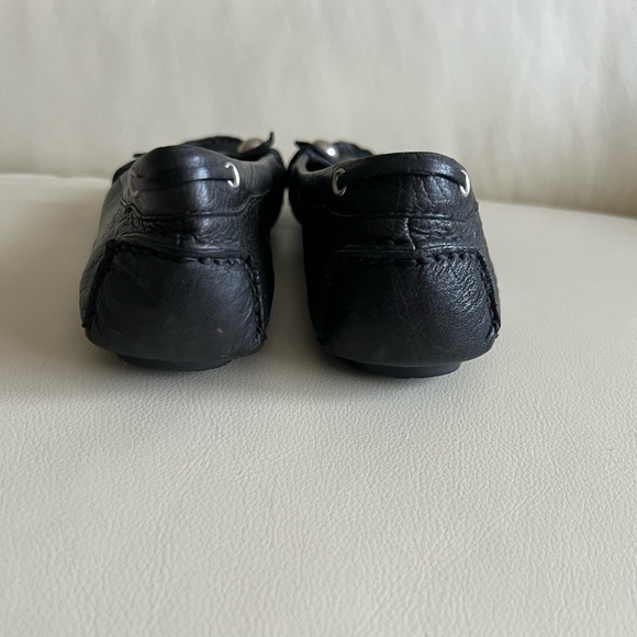 COACH Black Leather Flats Size 7 - Picture 4 of 6